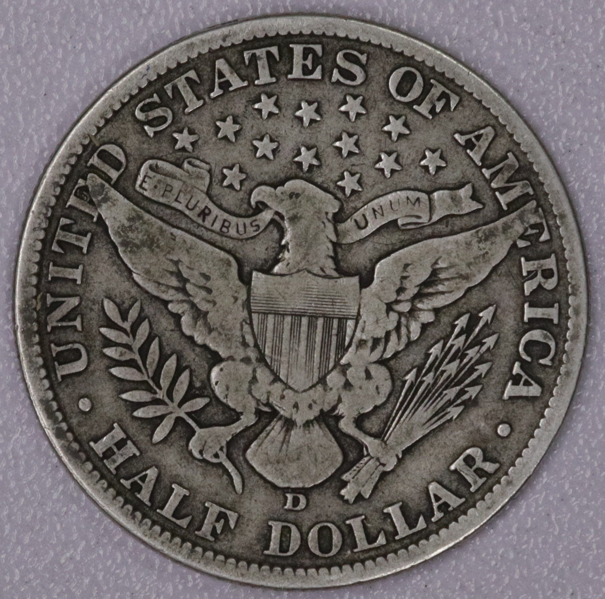 Auction- 1915-D Barber Half Dollar - Image 2