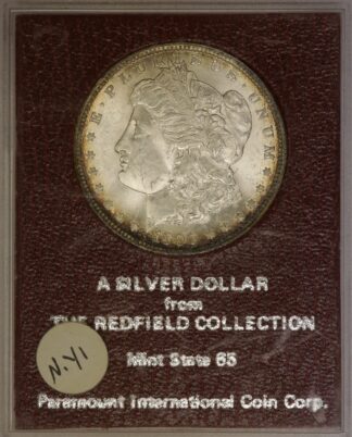 1896 Morgan Silver Dollar Redfield Collection Holder #1