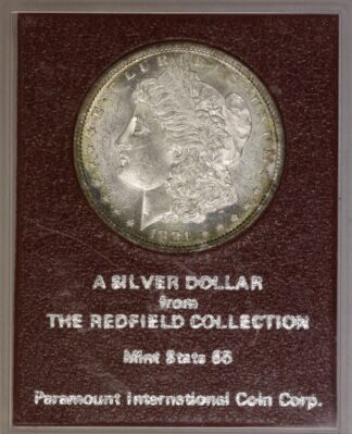 1881-S Morgan Silver Dollar Redfield Collection Holder #3