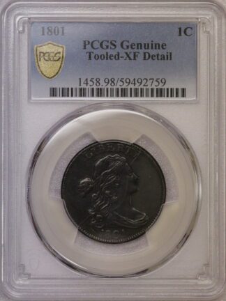 1801 Draped Bust Large Cent PCGS Tooled-XF Detail