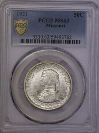 1921 Missouri Commemorative Half Dollar PCGS MS63