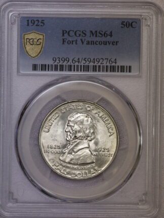 1925 Fort Vancouver Commemorative Half Dollar PCGS MS64