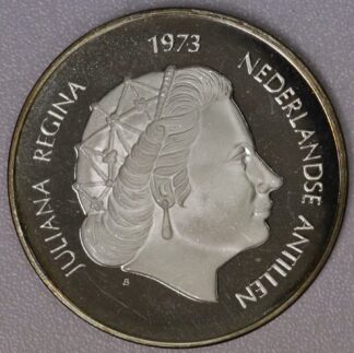 1973 Netherlands Antilles 25 Gulden 25th Anniversary of Queen Juliana