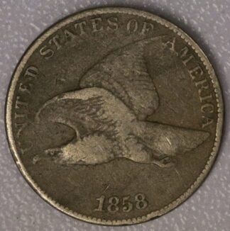 AUCTION-   1858 Large Letters Flying Eagle Cent Circulated