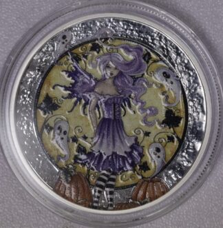 AUCTION-  2018 Amy Brown Haunted Pumpkin Patch Troy OZ .999 Silver #232 of 2000