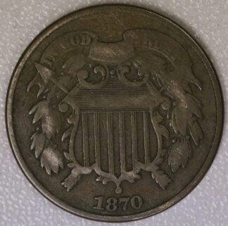1870 Two Cent Piece Fine