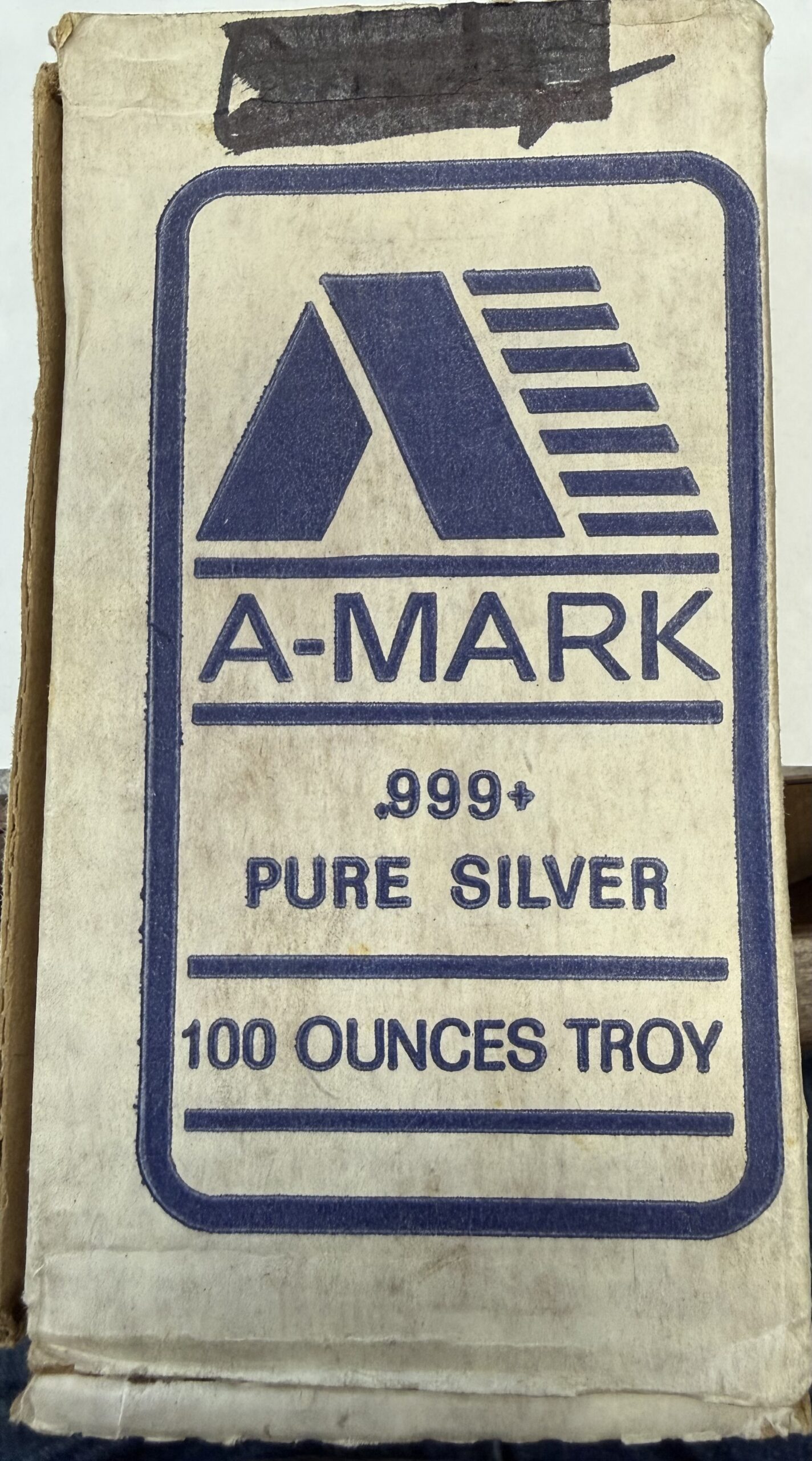 100 oz Silver Bar | A-Mark .999 Fine Still In The Original Box *Under Melt! - Image 2
