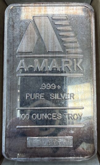 100 oz Silver Bar | A-Mark .999 Fine Still In The Original Box *Under Melt!