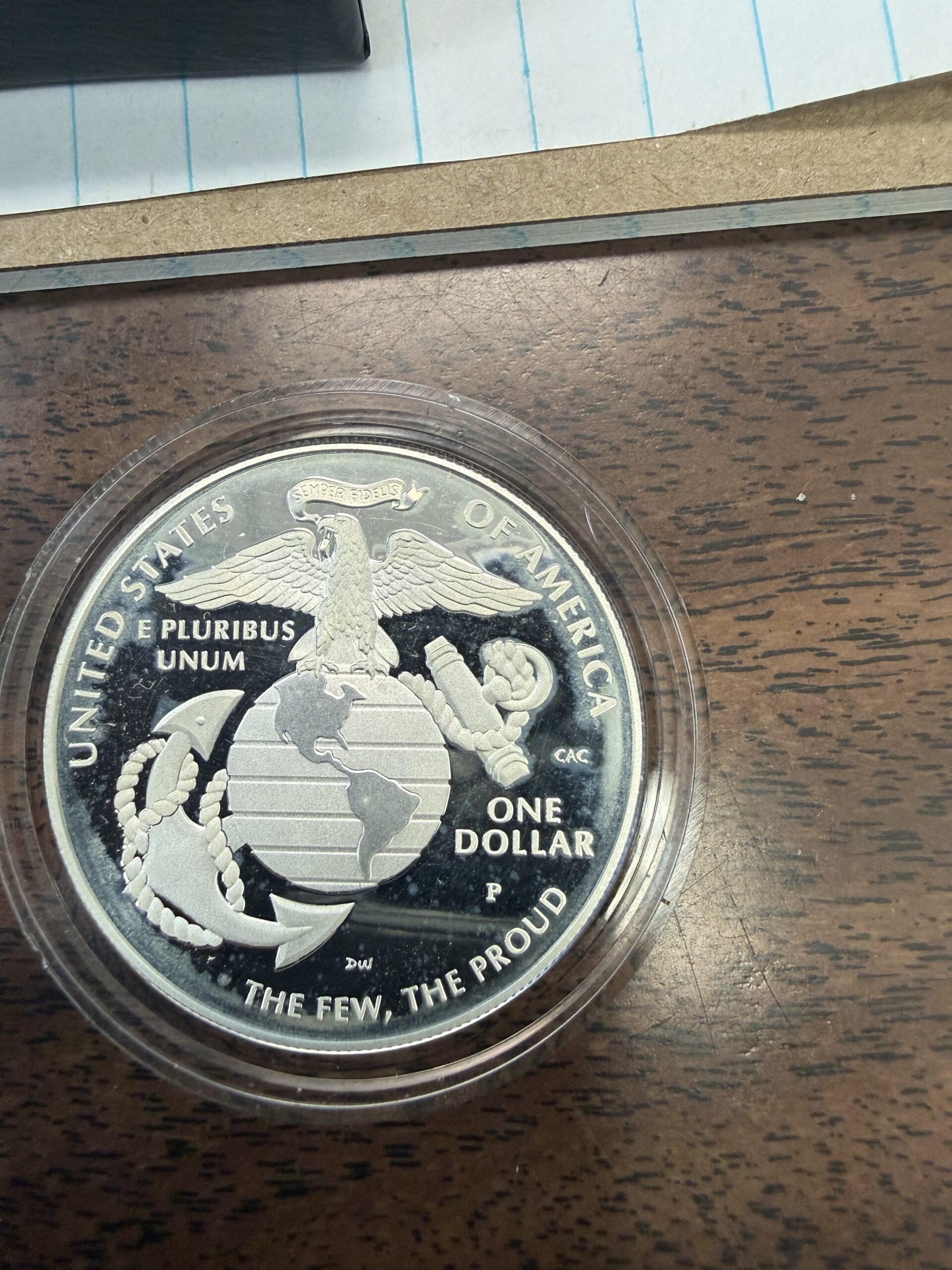 Auction - 2025 S 250th US Marine Corps Anniversary Silver Dollar Proof OGP Cleaned - Image 2