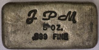 Vintage 5 Ounce Silver Bar JPM Jackson Precious Metals