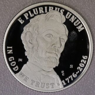 AUCTION-  2026 Proof Silver Quarter Lincoln Gettysburg Address