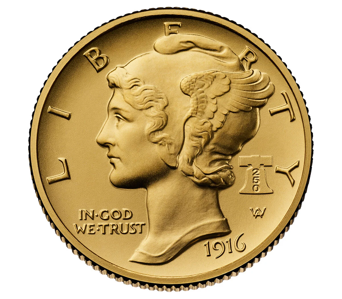 2026 Best of the Mint 1916 Mercury Dime Gold Coin and Silver Medal Set Semiquincentennial Coins and Medals - Image 6