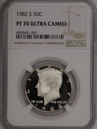 1982-S Clad Proof Kennedy Half Dollar NGC PF70 Ultra Cameo