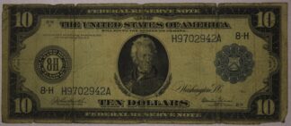 1914 Ten Dollars Federal Reserve Note St Louis District