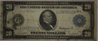1914 Twenty Dollars Federal reserve Note San Fransisco District