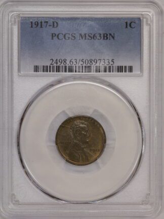 1917-D Lincoln Cent PCGS MS63 BN