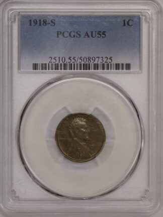 1918-S Lincoln Cent PCGS AU55