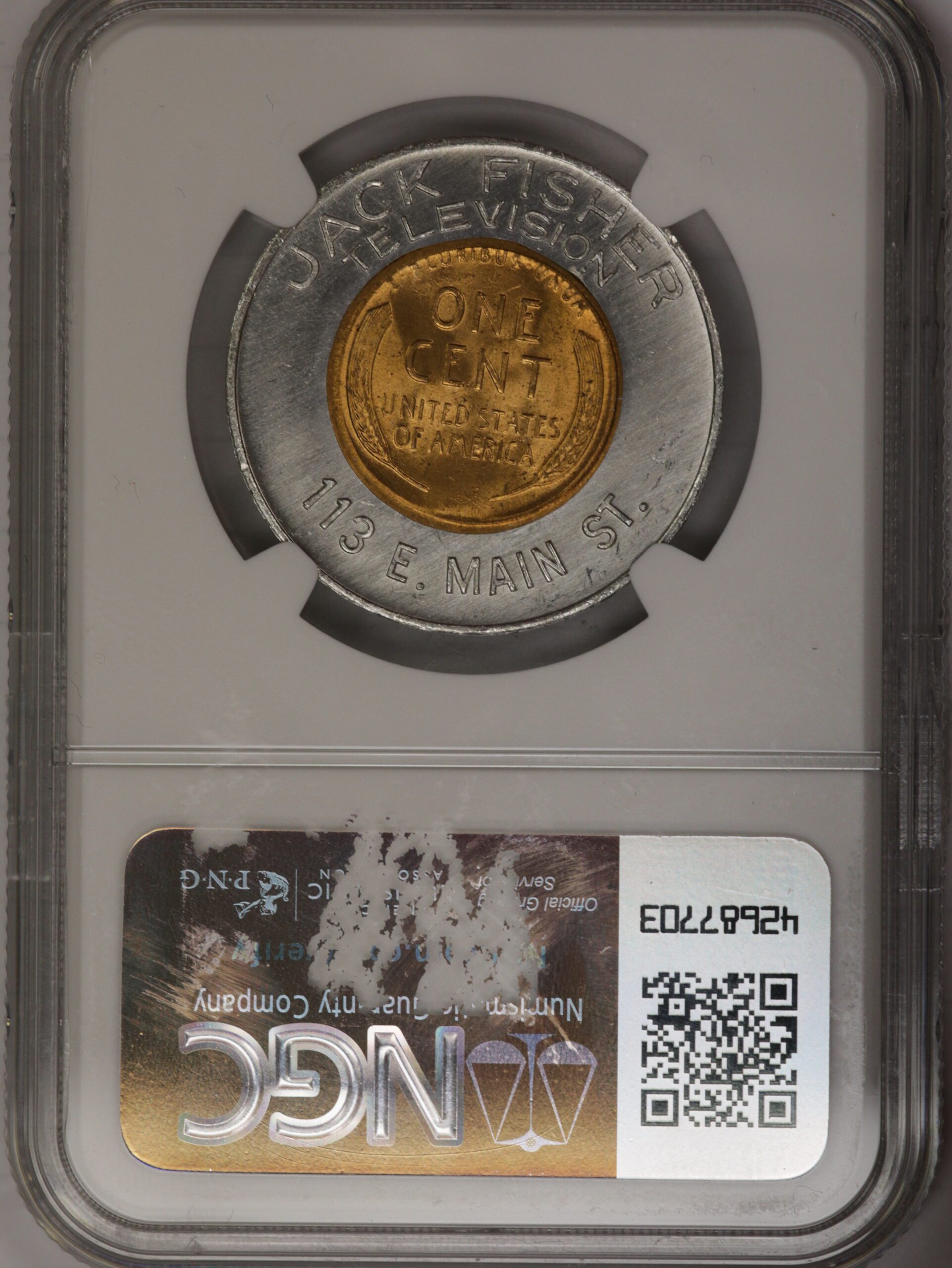 Auction-1953-D Lincoln Cent "Keep Me and Never Go Broke" NGC MS66 - Image 2