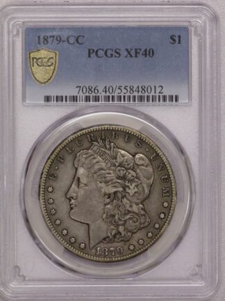 1879-CC Morgan Dollar PCGS XF40 Capped CC