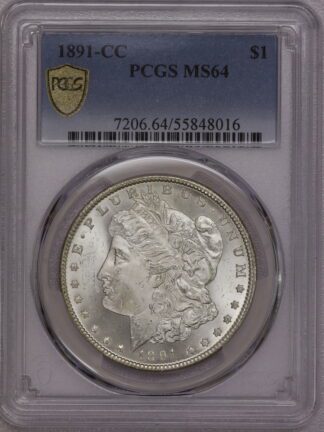 1891 CC Morgan Dollar MS64 PCGS