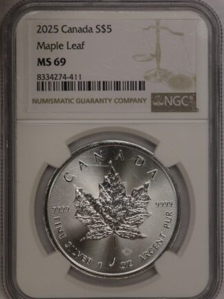 2025 Canada Maple Leaf NGC MS69