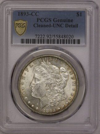 1893 CC Morgan Dollar PCGS UNC Cleaned
