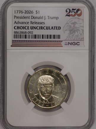 1776 - 2026 Trump Advanced Released Dollar Choice Uncirculated NGC