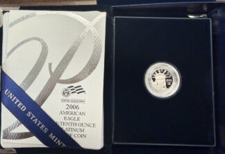 2006 "W" Platinum Eagle $10 OGP Mintage 20,000