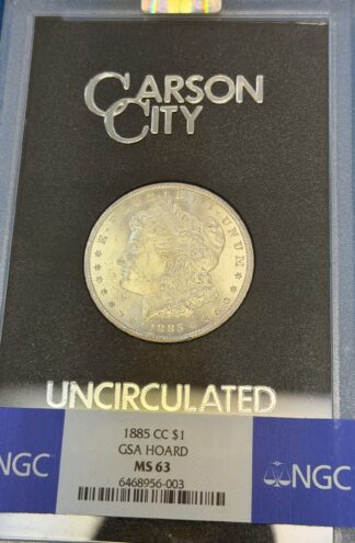 1885-CC Morgan Dollar GSA OGP NGC MS63