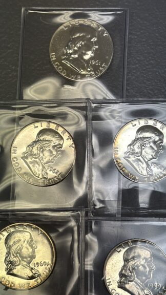 Auction- Group of 5 Proof Franklin Halves, 59, 60, 61, 62 (x2)