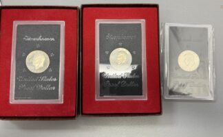 Auction- Three (3) Eisenhower Silver Proofs (2x1971 and 1x1972) Milky 1971 Coins