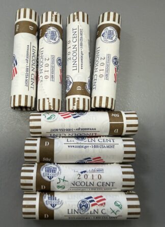 (1) Roll of 2010-D Lincoln Cent Rolls Original Government Wrapping