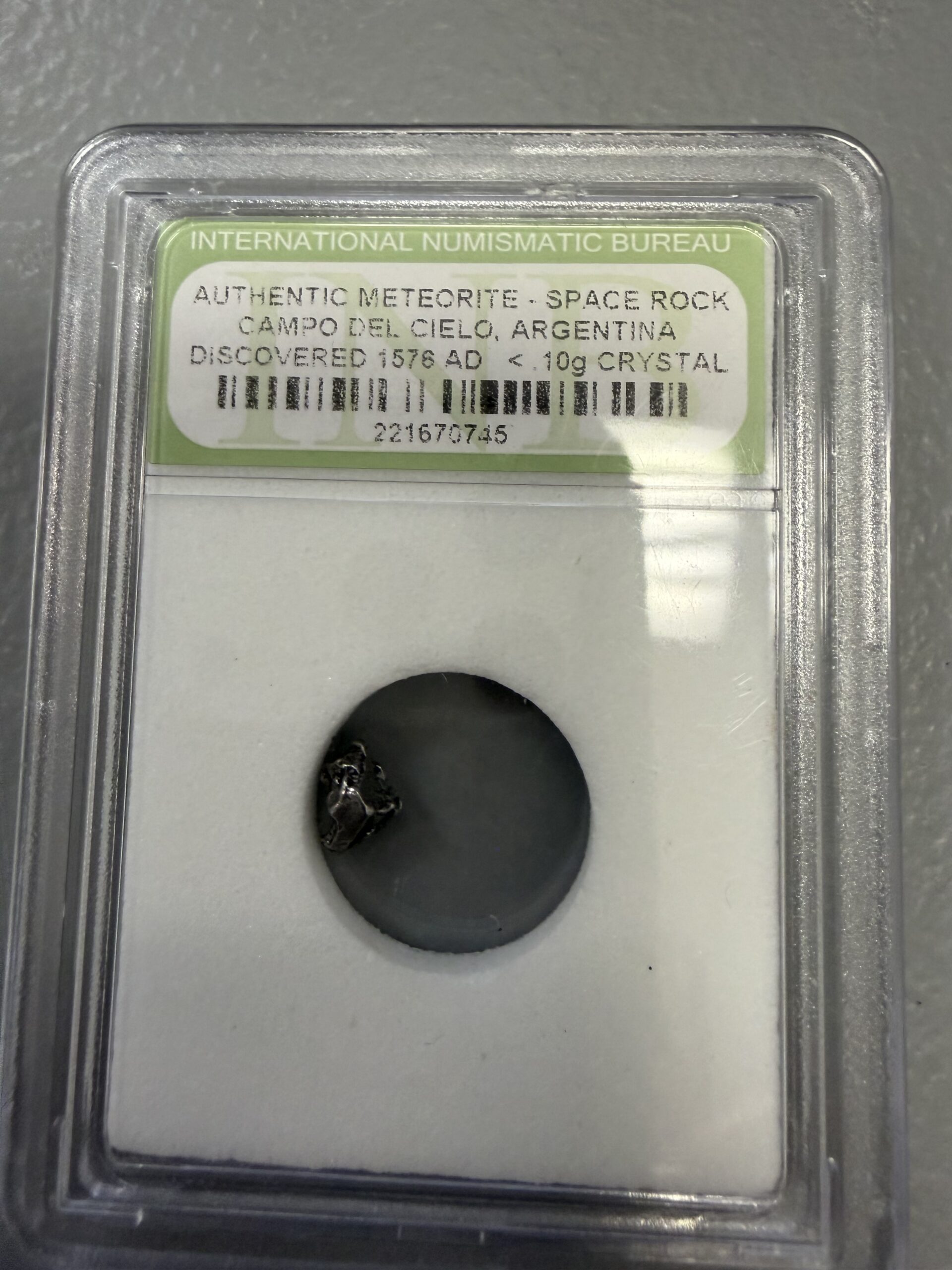 Auction-Non Numismatic Authentic Meteorite Campo Del Cielo, Argentina Discovered 1576 AD