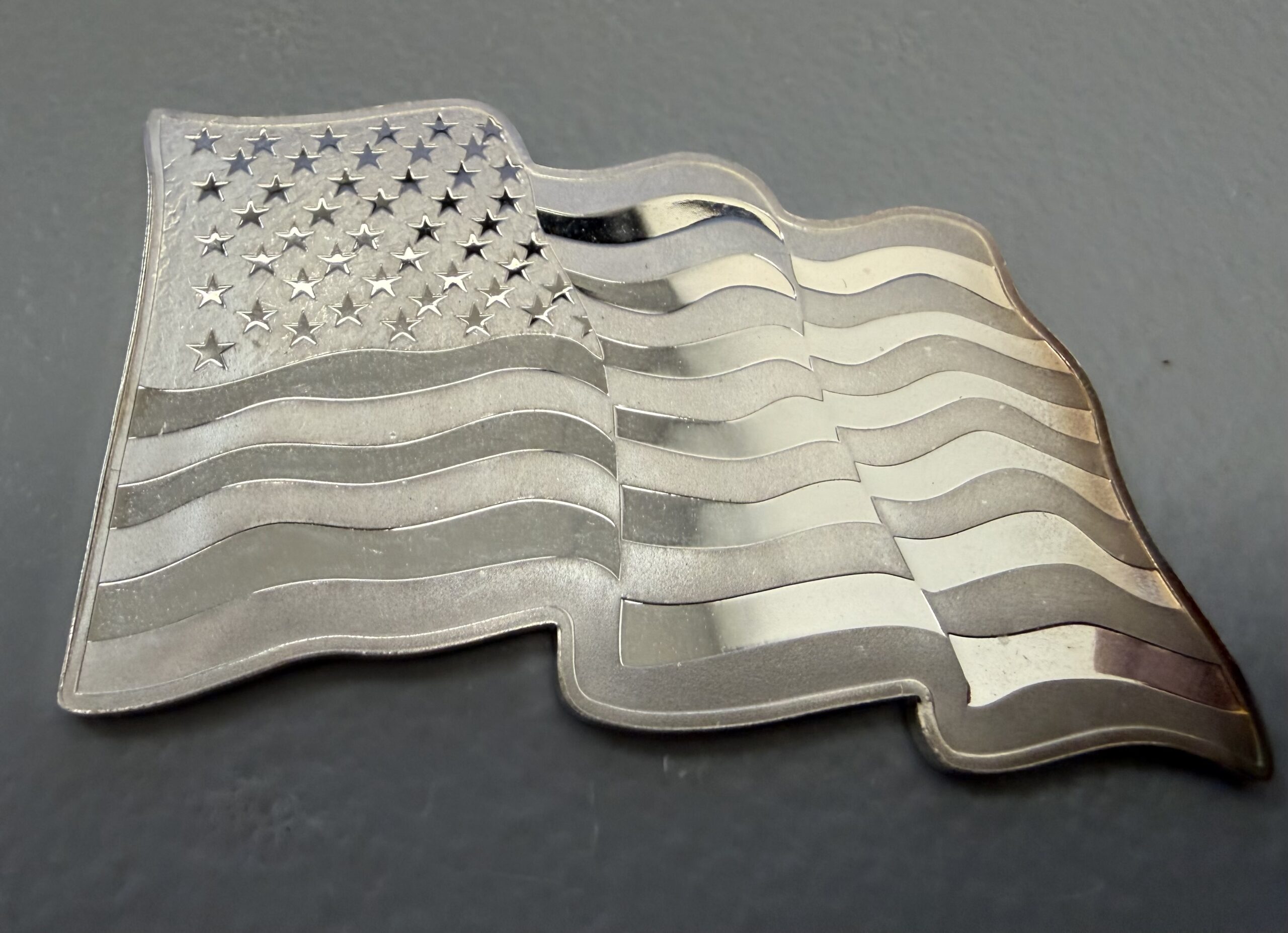 Auction- One Ounce Silver American Flag