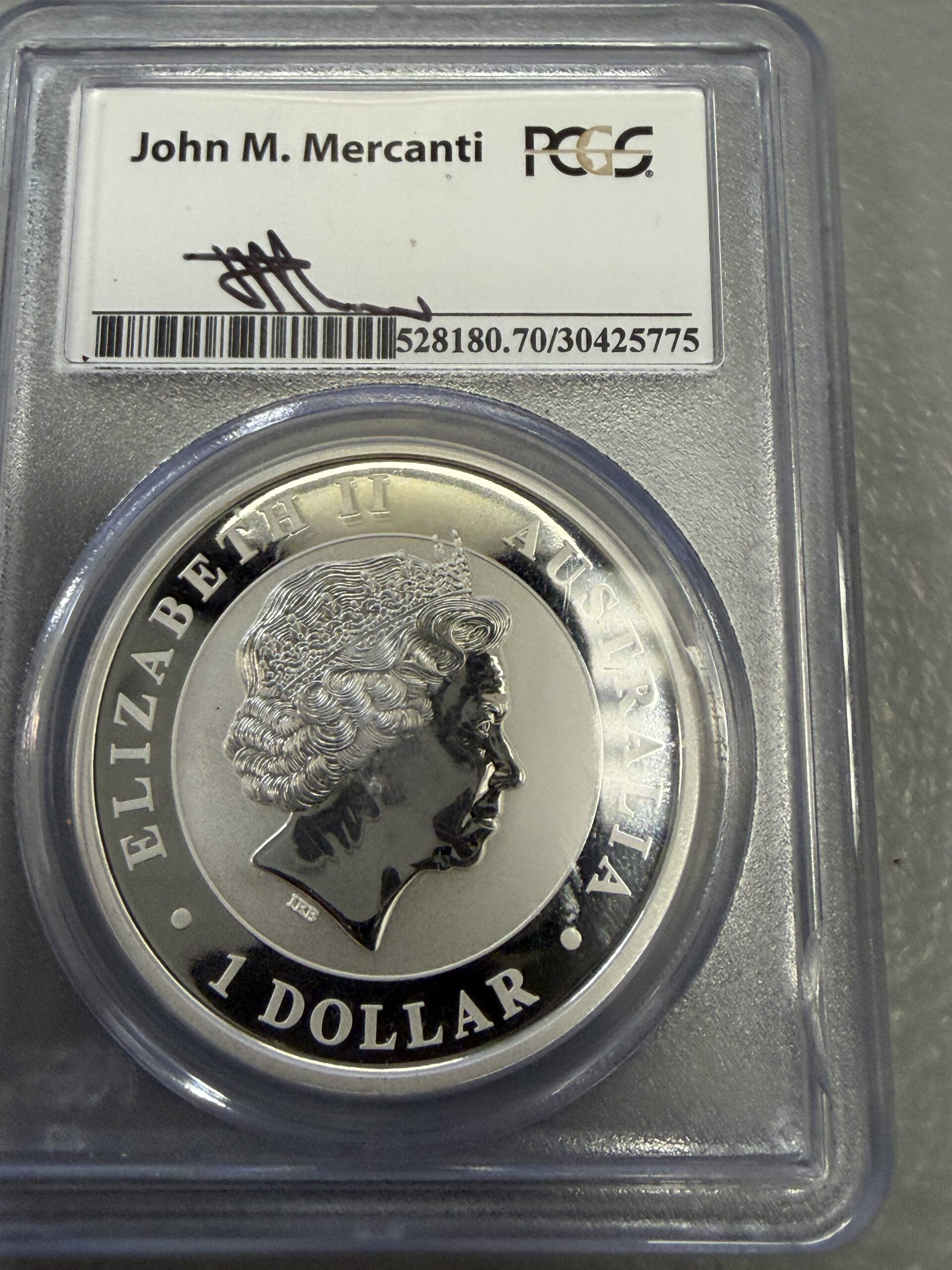 Auction-2014-P Australian Wedge Tailed Eagle PCGS MS70 - Image 2