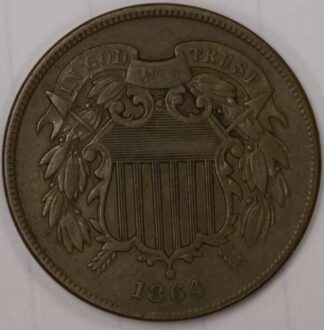 1864 Two Cent 2 Cent Shield EF40