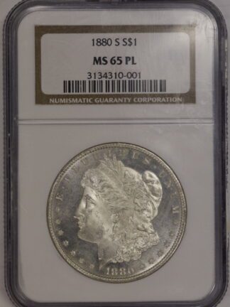 1880 S Morgan Dollar NGC MS65 PL
