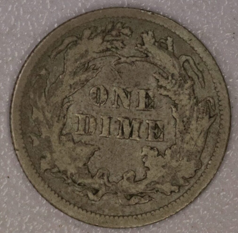 AUCTION- 1876 Seated Liberty Dime Fine - Image 2