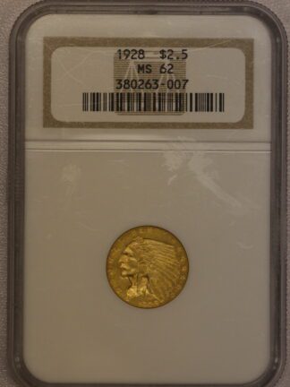 1928 Quarter Eagle $2.50 Gold NGC MS62