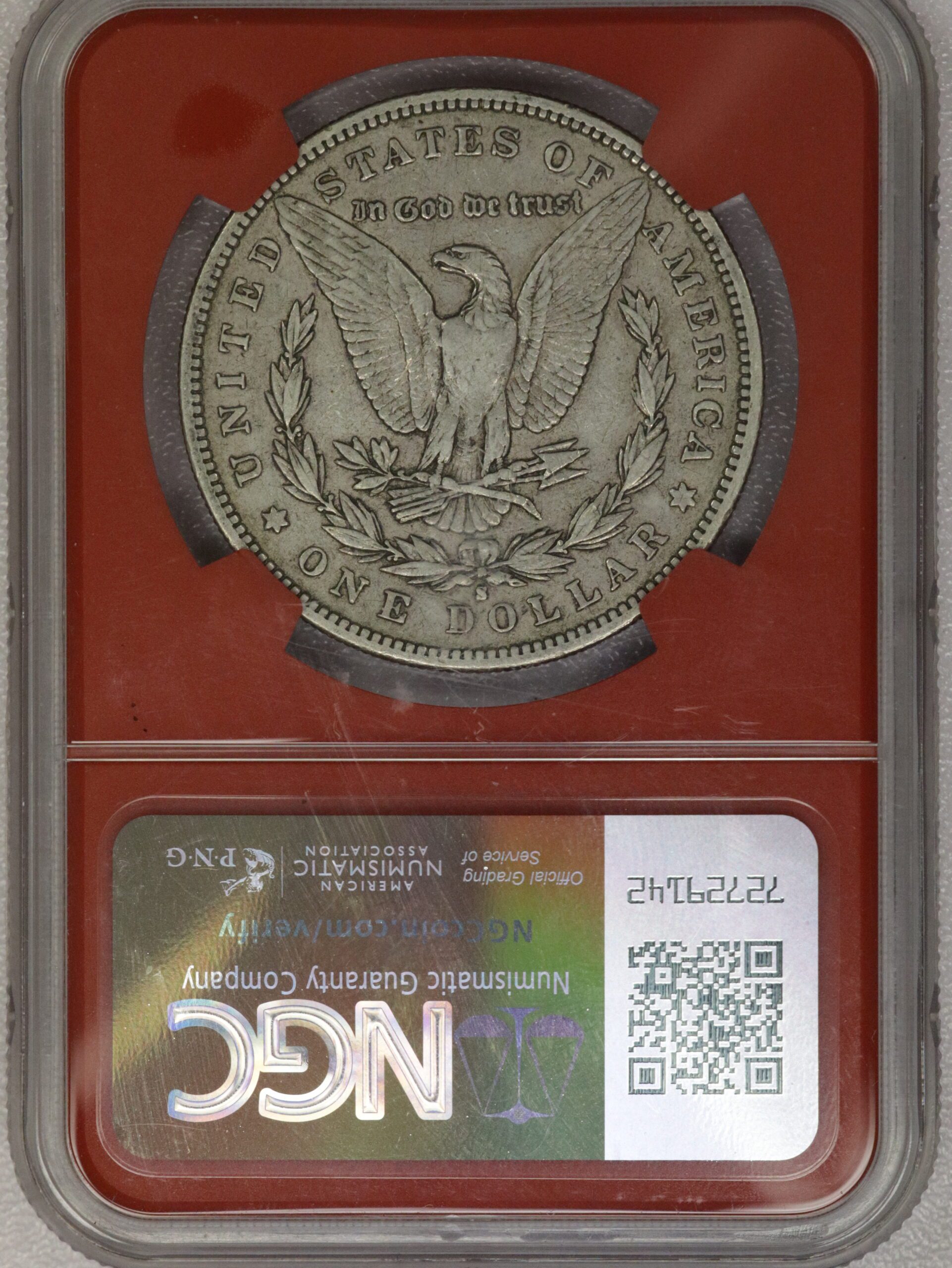 Auction- 1892 S Morgan Dollar NGC Vault Box Extremely Fine 7 - Image 2