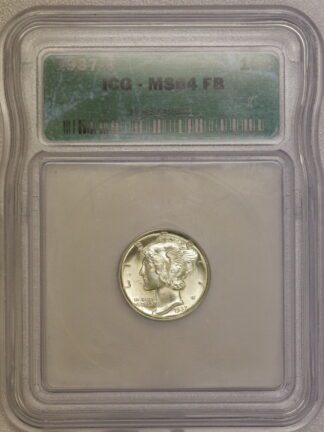 Auction- 1937-D Mercury Dime ICG MS64 FB