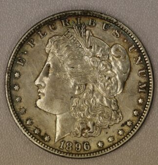 Auction- 1896 Morgan Dollar Scratched Obverse/Toning