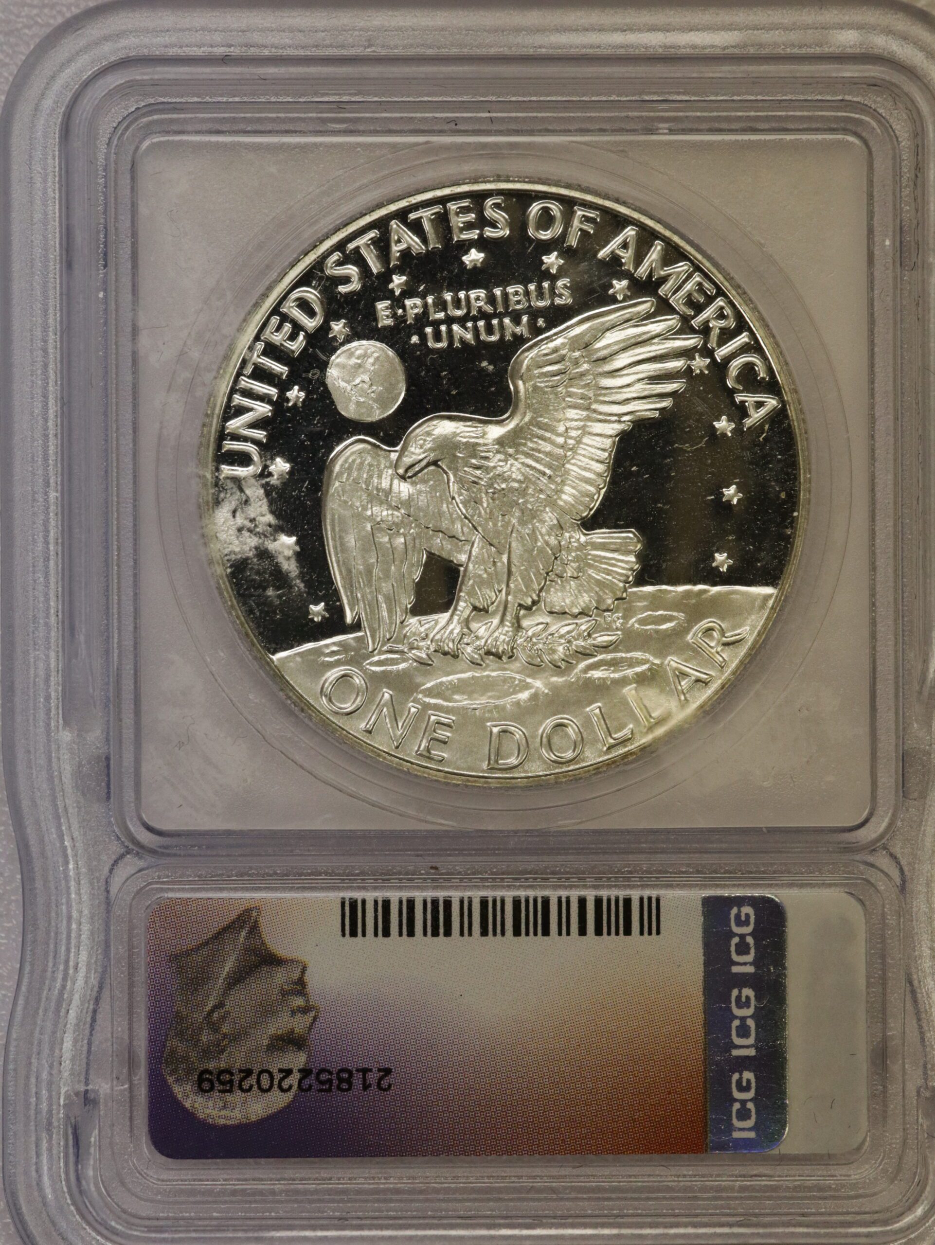 Auction- 1973-S Silver Proof Eisenhower Dollar ICG PR69 DCAM - Image 2