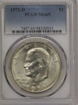 1971-D Clad Uncirculated Eisenhower Dollar PCGS MS65