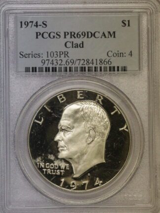 1974-S Clad Proof Eisenhower Dollar PCGS PR69 DCAM