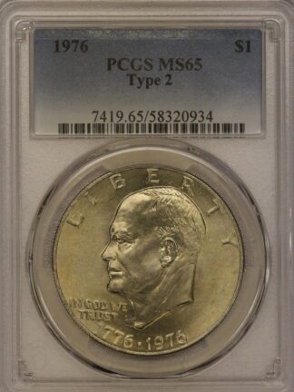 1976 Clad Eisenhower Dollar Type 2 PCGS MS65