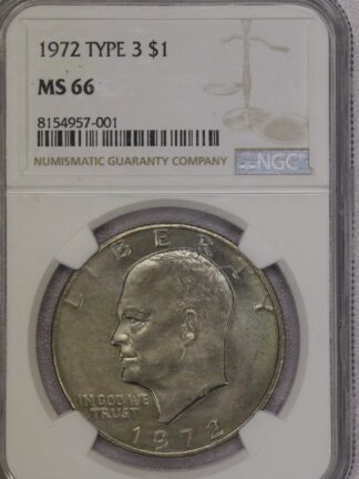 1972 Clad Eisenhower Dollar Type 3 NGC MS66