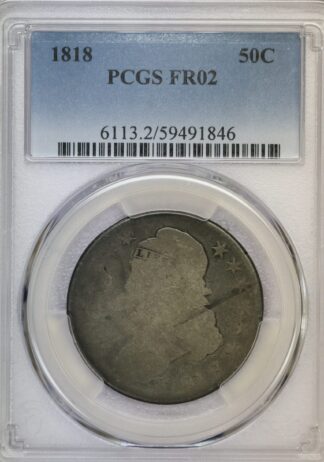 AUCTION- 1818 Capped Bust Half Dollar PCGS FR02