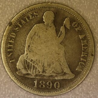 AUCTION-   1890 Seated Liberty Dime Circulated