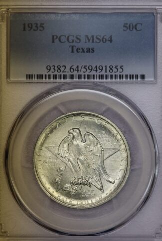 1935 Texas Commemorative Half Dollar PCGS MS64